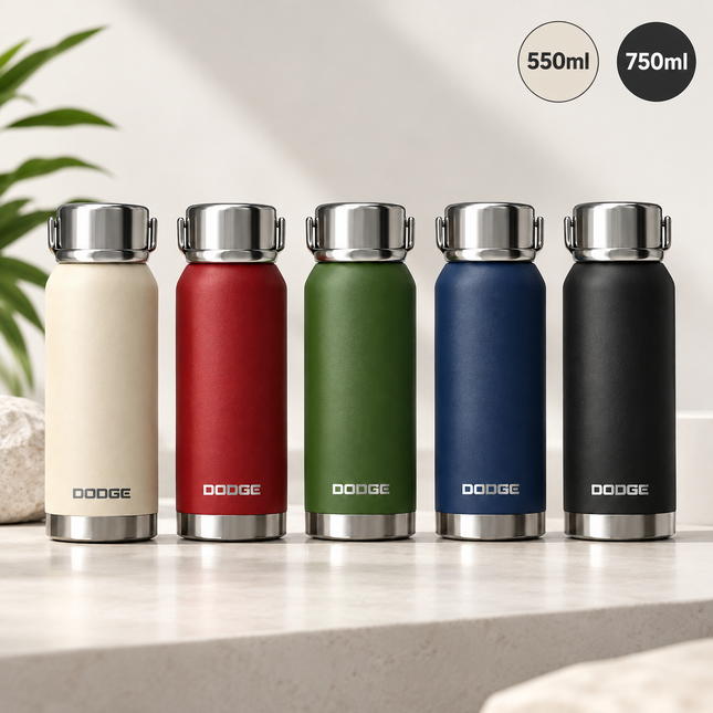 Dodge Stainless Steel Insulated Water Bottle & Travel Cup for Hot Cold Drinks 550ml  750ml