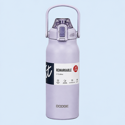 Dodge Stainless Steel Vacuum Flask 1.3L 1.7L | Hot Cold Travel Bottle