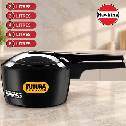 Hawkins Futura tlakový hrnec, tvrdý eloxovaný tlakový hrnec, indukční hrnec, malý hrnec, černý