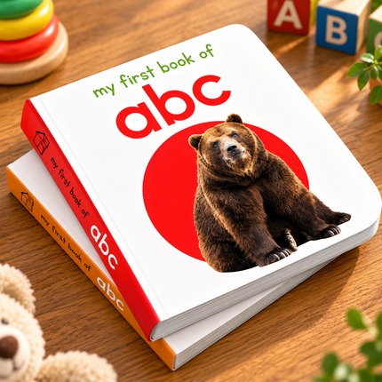 My First Board Books for Babies and Toddlers ABC Animals Flowers and Early Learning