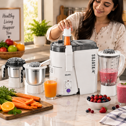 Sujata Powermatic Maxima 900W Indian Juicer Mixer Grinder for Grinding Blending and Juicing