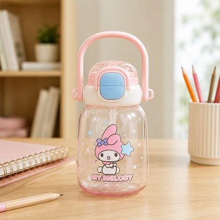 Character Design Dual-Drink Water Bottle with Carry Handle – 630ml & 700ml