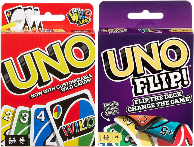 Mattel Card Games for Kids & Family – UNO Flip Pic-Flip DOS ICONIC