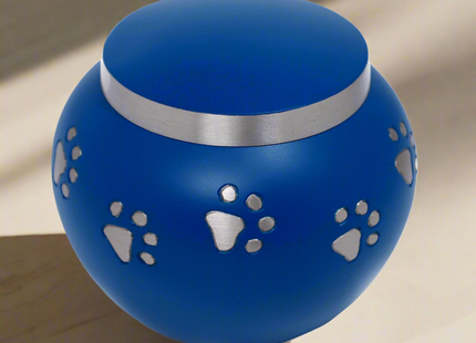 Royal Rapture Urn For Ashes Memorial Funeral Cremation Love Urns Decorative Paw Engraved Jar Pet Dog Cat 4" 6" (RPJM01)