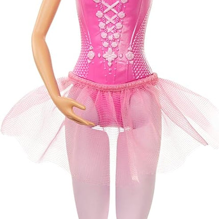 Barbie Ballerina Doll – Blonde with Removable Pink Tutu, Sculpted Toe Shoes & Ballet Arms, Dance Fashion Doll – GJL59