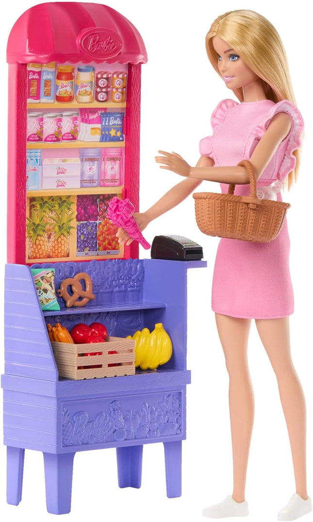 Barbie and Teresa Recipe for Friendship Fashion Doll & Playset – Malibu at the Market Theme with 11 Accessories Including Market Stand & Food | JCT05