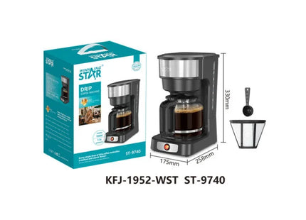 Winning Star Automatic Coffee Machines Collection | Drip Coffee Machine 1.5L / up to 12 cups 950W EU Plug Silver, Drip Coffee Machine 1.5L / up to 12 cups 950W UK Plug Silver | Models ST-9740, ST-9740 | Espresso Maker | Coffee Maker | Cappuccino...