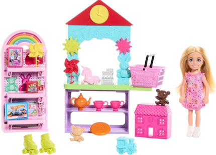 Barbie Chelsea You Can Be Toy Shop Playset - Blonde Doll with 20+ Accessories, Career Role-Play Toy Store Set - HNY59