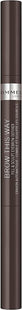 Rimmel London Brow This Way Fill & Sculpt Eyebrow Definer 003 Dark Brown | Dual-Ended Brow Pencil with Spoolie