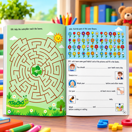 Kids Activity Books Maths Puzzles Games Learning and Educational Activities