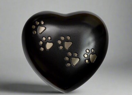 Royal Rapture Urn for ashes Paw Heart Funeral Cremation Memorial Keepsake Pet Dog Cat No Stand 6" (RHP03)