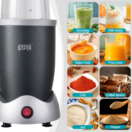 Winning Star Multifunction Blender Smoothie Maker + Grinder Stainless Steel 600W 0.95L or 900W 1.8L Blades  Pulse Function