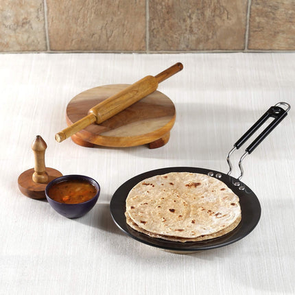VINOD 28cm Hard Anodized Non-Stick Dosa Tawa Tava Roti Chapati Pancakes Griddle Pan