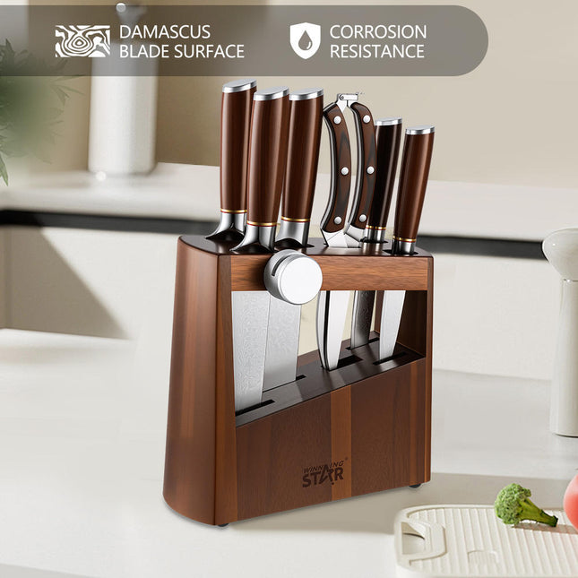 Winning Star Stainless Steel Kitchen Knife 2, 3, 5 ,7 Pcs Set Chopping Slicing Food Preparation