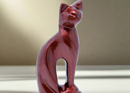 Royal Rapture Cat Kitty Figurine Pet Urn For Ashes Cremation Funeral Memorial Love Urns decorative Alloy 9" (RCM01)