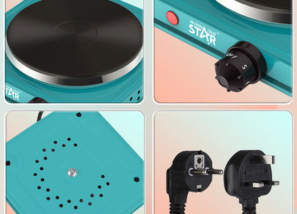 Winning Star Hot Plates Collection | Hot Plate 15.5cm 1000W EU Plug Silver 2 burners, 15.5cm + 15.5cm, Hot Plate 15.5cm 1000W UK Plug Silver 2 burners, 15.5cm + 15.5cm, Single Burner Hot Plate 15.5cm burner 1000W EU Plug Silver, Single Burner Hot...