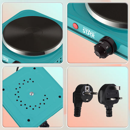 Winning Star Electric Hot Plate Collection – 1000W Single & Double Burner Portable Cooktops for Home, Office and Travel