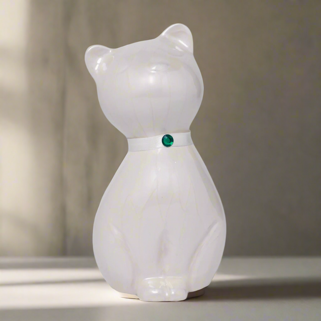 Royal Rapture Urn For Ashes Cremation Funeral Memorial Love Urns decorative Cat Kitty Figurine Pet Alloy 8.5" (RCM02)