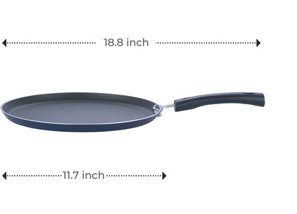 Vinod Non-Stick Dosa Tawa (Griddle) with Induction Base Aluminium Flat Tawa Gas & Induction Compatible Scratch Resistant Coating Even Heating | Sizes: 25cm, 28cm, 30cm