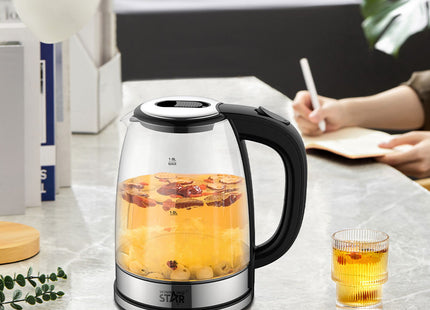Winning Star Electric Kettles Collection | Electric Kettle 1.8L 1500W EU Plug Silver, Electric Kettle 1.8L 1500W UK Plug Silver, Glass Electric Kettle 1.8L 1500W EU Plug Silver, Glass Electric Kettle 1.8L 1500W UK Plug Silver | Models ST-6011,...