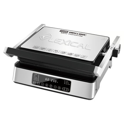 Lexical Germany Contact Grill | 2000W Sandwich Maker & Panini Press | 180° Open Grill | Touch Control | EU Plug