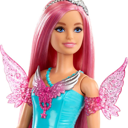 Barbie A Touch of Magic Malibu Doll – Fantasy Dress with 2 Pets (Butterfly & Kitty), 7-inch Long Pastel Pink Hair & Styling Accessories – JCW48