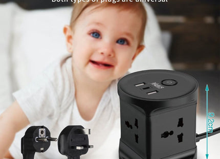 Winning Star Extension Sockets & Plug Adapters Collection | Power Socket Adapter 4 outlets 2500W 2 USB 1 Type-C 4 outlets + 2 USB + 1 Type-C, 3m cable, Power Socket Adapter 4 outlets 2500W EU Plug Silver 4 outlets, 5m cable, Power Socket Adapter...
