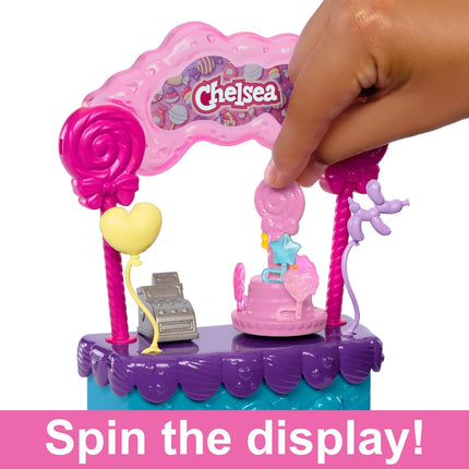 Barbie Chelsea Lollipop Stand Playset – 10-Piece Set from Barbie & Stacie to the Rescue Movie with Doll & Accessories – HRM07