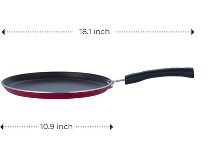 Vinod Non-Stick Dosa Tawa (Griddle) with Induction Base Aluminium Flat Tawa Gas & Induction Compatible Scratch Resistant Coating Even Heating | Sizes: 25cm, 28cm, 30cm