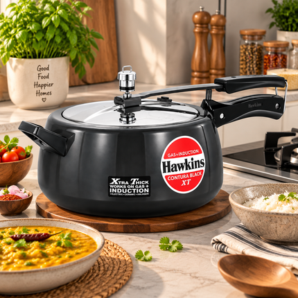 Hawkins Contura Xtra Thick Hard Anodized Pressure Cooker 1.5L to 6.5L Induction Gas Electric Compatible