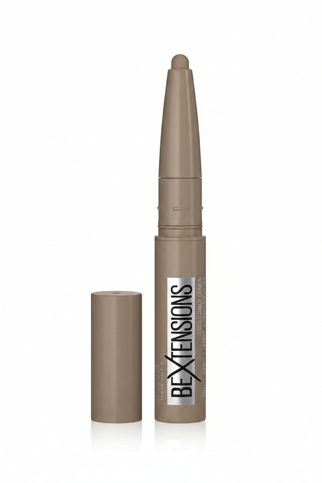 Maybelline New York Brow Extensions Eyebrow Pomade Crayon Defining Eyebrow, Natural Looking Thick Eyebrows,Thick Brows all in one Easy Step, Shade: 01 Blonde