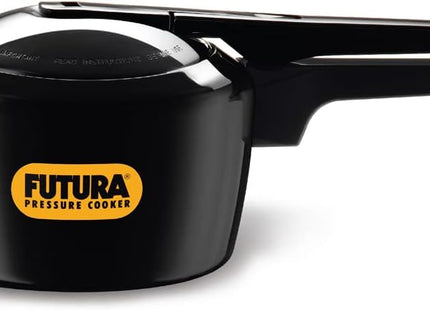 HAWKINS Futura Pressure Cooker, Hard Anodised Inner Lid Pressure Cooker, Small Cooker, Black