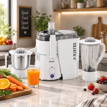 Sujata Powermatic Plus 900W Indian Juicer Mixer Grinder for Grinding Blending and Juice Extraction