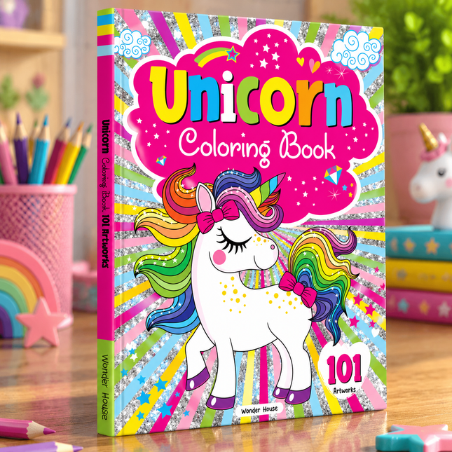 Unicorn Coloring Books for Kids Creative Art Activity Book Magical Designs