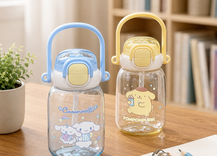 Sanrio-style / Character Design Plastic Sports Water Bottles Collection | Dual-Drink Plastic Water Bottle 630ml, Dual-Drink Plastic Water Bottle 700ml | Models CH-2625, CH-9075 | Sports Water Bottle |