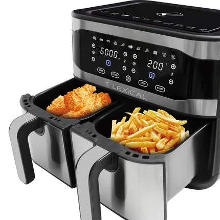 Lexical Germany Digital Air Fryer | 9L & 12L Capacity | Single & Double Basket Models | Touch Control | EU Plug
