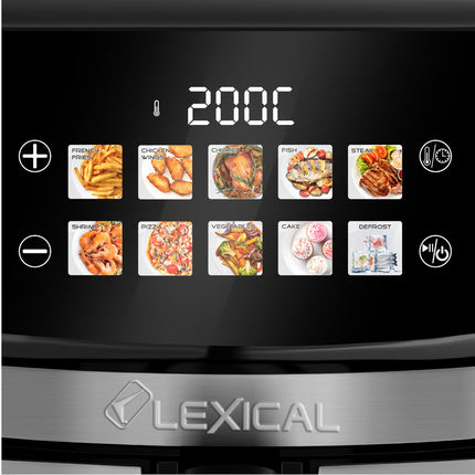 Lexical Germany Digital Air Fryer | 9L & 12L Capacity | Single & Double Basket Models | Touch Control | EU Plug