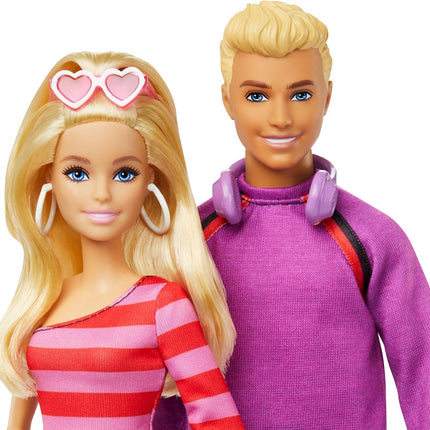 Barbie Fashionistas 65th Anniversary Set – 2 Ken Roller-Skating Fashion Dolls with 6 Accessories, Collectible Gift for Kids Ages 3+ – HXK90