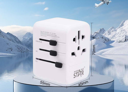 Winning Star Extension Sockets & Plug Adapters Collection | Power Socket Adapter 4 outlets 2500W 2 USB 1 Type-C 4 outlets + 2 USB + 1 Type-C, 3m cable, Power Socket Adapter 4 outlets 2500W EU Plug Silver 4 outlets, 5m cable, Power Socket Adapter...