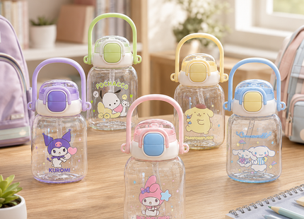 Sanrio-style / Character Design Plastic Sports Water Bottles Collection | Dual-Drink Plastic Water Bottle 630ml, Dual-Drink Plastic Water Bottle 700ml | Models CH-2625, CH-9075 | Sports Water Bottle |