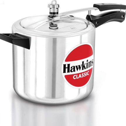 Hawkins Classic Aluminium Pressure Cooker 1.5L to 10L Silver Cooker with Pressure Regulator