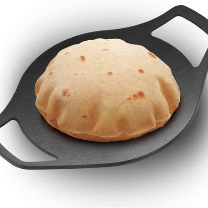 Hawkins Futura Cast Iron Tawa 24cm Pre Seasoned Naturally Non Stick Roti Chapati Griddle