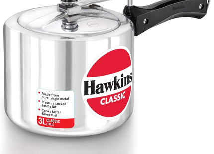 Hawkins Classic Aluminium Pressure Cooker for Kitchen | Gas & Induction Compatible | Durable Safety Valve | India