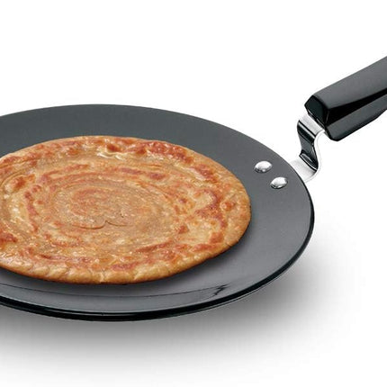 Futura by Hawkins Hard Anodised Concave Tawa for Roti Chapati Paratha with Steel Handle