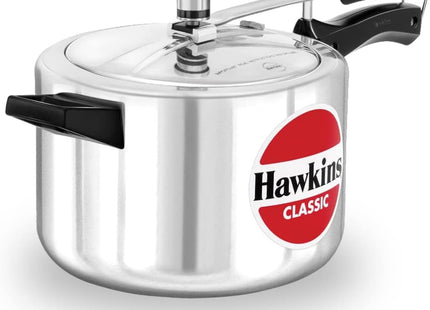 Hawkins Classic Aluminium Pressure Cooker for Kitchen | Gas & Induction Compatible | Durable Safety Valve | India