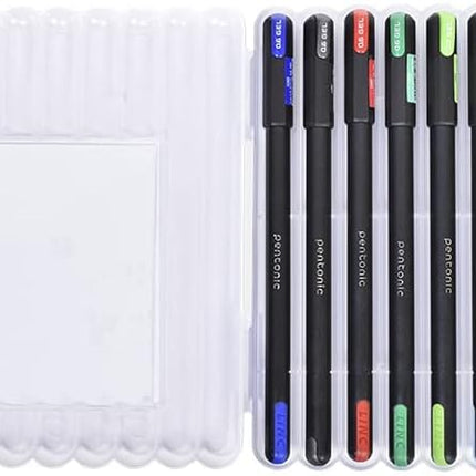 Pentonic Multicolor Gel Pen With Hard Box Case (0.6 mm 1.0 mm, 12 Pcs Set), Pack Of 1
