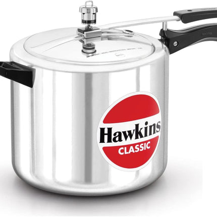 Hawkins Classic Aluminium Pressure Cooker 1.5L to 10L Silver Cooker with Pressure Regulator