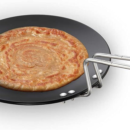 Futura by Hawkins Hard Anodised Concave Tawa for Roti Chapati Paratha with Steel Handle