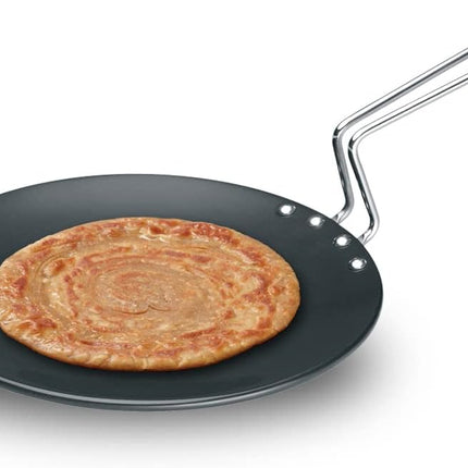 Futura by Hawkins Hard Anodised Concave Tawa for Roti Chapati Paratha with Steel Handle