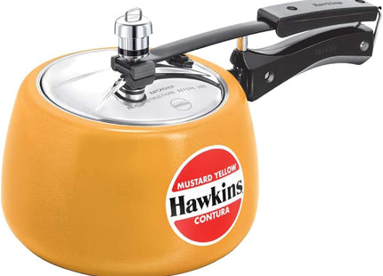 Hawkins Contura 3L 5L Ceramic Coated Pressure Cooker, Inner Lid Handi Cooker, Color Variants(Apple Green,Mustard Yellow,Tomato Red)